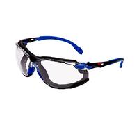 Solus s1101skt gafas de seguridad, antiniebla, lente transparente, Azul/marco negro