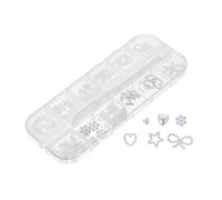 SOLUSTRE 1 caja Perlas de Imán para Uñas Forma de Corazón Decoración para Manicura DIY Surtido Ligero y Portátil para Uso Casa y Salón Adorno Versátil para Ocasiones Cotidianas