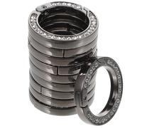 SOLUSTRE 10 Anillos de Aleación para Manualidades Hebillas Metálicas Negras, Accesorios para Bolsos Ligeros y Fáciles de Usar en Proyectos de Crafting