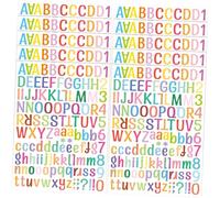 SOLUSTRE 10 Hojas Pegatinas Del Alfabeto Para Decoración Pegatinas De Letras y Números Coloridas Para Manualidades Del Alfabeto Para Aulas y Puertas