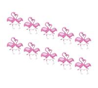 SOLUSTRE 10 Parches Bordados de Flamenco Tela Rosa Termoadhesivos para Coser o Planchar y Resistentes al Desvanecimiento en Ropa y Sombreros para Manualidades