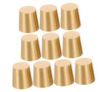 SOLUSTRE 10 Piezas Conjunto Patas de Latón para Tablas de Cortar Elevadores Cónicos para Muebles de Madera y Bandejas Soportes Elegantes para Joyeros y Cocina