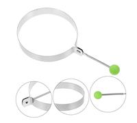 SOLUSTRE 10 piezas Moldes para Huevos Inoxidable con Pincel de Aceite Anillos para Freír Huevos Redondos para Tortillas Panqueques y Desayunos DIY Resistentes y Fáciles de Usar
