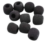 SOLUSTRE 10 Protectores de Micrófono de Esponja Negra para Uso Manos Libres, Fáciles de Instalar y Quitar, Ideales para Enseñanza y Discursos