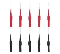 SOLUSTRE 10 Puntas de Prueba Alta Sensibilidad y Acero Inoxidable para Multímetro Sonda Eléctrica Roja y Negra Paquete de 10 Piezas para Tester Electricista