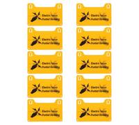 SOLUSTRE 10 Señales de Advertencia Eléctrica para Cercas Señal de Advertencia de Cerca Eléctrica Resistente Intemperie de 20x12,8 Cm, Color Brillante, Prohibido Escalar, Uso en Granjas