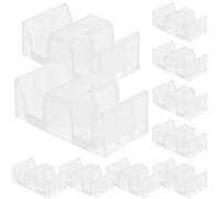 SOLUSTRE 10 Topes Anticolisión de Plástico para Puertas Correderas de Ducha Guía Inferior para Mampara de Cristal Accesorios para Puertas de Baño Paquete de 10 Unidades