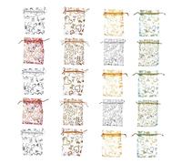 SOLUSTRE 100 Piezas Bolsitas De Organza Con Cordón Para Guardar Dulces Bolsas Decorativas Con Diseño De Corazón Para Bodas y Regalos De Fiesta