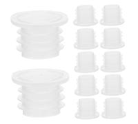 SOLUSTRE 100 piezas Tapas de Botella Reutilizables de Plástico Tapones de Botellas para Vinos y Bebidas Accesorios Prácticos y Convenientes Transparentes