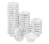 SOLUSTRE 1000 Moldes de Papel para Cupcakes Mini, Moldes Desechables para Muffins en Color Blanco, Fáciles de Usar y Versátiles para Hornear en Navidad y Fiestas