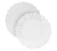 SOLUSTRE 100Piezas Doilies Redondos con Encaje Tapetes Decorativos para Pasteles Postres Bodas y Cumpleaños