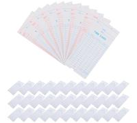 SOLUSTRE 100piezas Unidades Tarjetas de Asistencia Doble Cara Papel para Control Horario Empleados Oficina Suministro Papelería