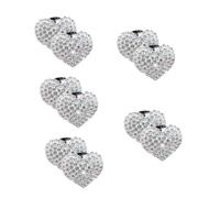 SOLUSTRE 10piezas Difusor De Para Coche Clip De Ventilación Decoración De Corazón Brillante Aromaterapia Para Interior De Vehículo Elegante y Único Perfume Refrescante Para