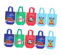 SOLUSTRE 10piezas Obsequio de Navidad para Festivales Decoración Navideña Coloridas Bolsas de Mano para Eventos Especiales Color Aleatorio