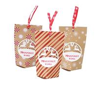 SOLUSTRE 12 Cajas cajas dulces navideños christmas candy christmas decorations sweets cajas galletas navideñas bolsa navidad decoración the pequeñas cajas