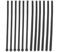 SOLUSTRE 12 Fundas de Silicona Negra para Patas de Gafas Almohadillas Antideslizantes y Soporte para Orejas, Protección Cómoda Diseño de Agujero Redondo