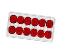 SOLUSTRE 12 Piezas de Flores Inmortales de Rosa Roja Decorativas y Duraderas de Plástico para Decoración del Hogar y Cenas Románticas