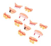 SOLUSTRE 12 Piezas Dientes de Vampiro de Halloween Postizos de Divertidos para Fiesta Disfraz Zombie Bromas