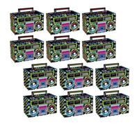 SOLUSTRE 12piezas Cajas De Almacenamiento De Retro Forma De Casete Decoraciones De Mesa Divertido Para Cumpleaños Temáticos