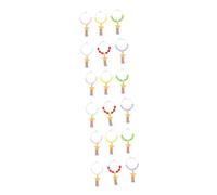SOLUSTRE 18piezas Encantos De Vino Metálicos Únicos Para Identificación De Copas Etiquetas Decorativas Para Fiestas y Eventos
