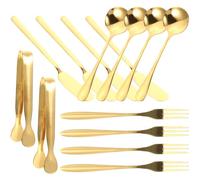 SOLUSTRE 1Juego para Queso y de Inoxidable Tenedor de Cucharas y Pinzas Mini para Servir para Fiestas y Restaurantes