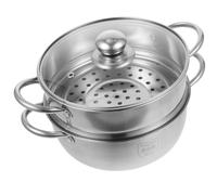 SOLUSTRE 1pieza Vaporera de Acero Inoxidable Resistente al Calor con Única Gran Capacidad y Diseño Anticorrosión para Cocina al Vapor con Tapa para Verduras y Sopas Estilo Varios estilos