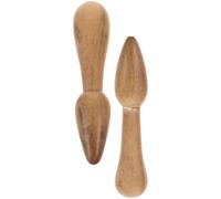 SOLUSTRE 2 Bolígrafos de Acupuntura de Madera Forma de Calabaza, Masajeadores Compactos para Viaje Superficie Lisa y Acabado Pulido, Ideales para Brazos y Cuerpo