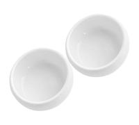 SOLUSTRE 2 Cuencos Redondos de Cerámica de Color Claro para Condimentos y Aperitivos, Material Seguro y Diseño Elegante para Cocina y Servir