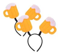 SOLUSTRE 2 Diademas Creativas de Cerveza para Mujer Forma de Jarra, Material Sintético Ligero y Cómodo, Accesorios para Fiestas y Celebraciones
