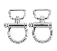 SOLUSTRE 2 Hebillas de Metal para Bolso Superficie Lisa, Accesorio de Repuesto para Correas de Hombro, Adecuado para Manualidades y Proyectos Diy, Color Plata, Pack de 2