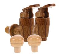 SOLUSTRE 2 Juegos de Grifos y Tapones de Plástico para Barril de Vino, Accesorios Vintage Vertido Fácil y Hermético para Barriles de Vino y Licor