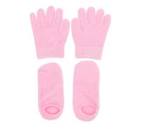 SOLUSTRE 2 Pares de Guantes y Calcetines Función Reparadora y Nutritiva Hidratantes de Hilo Rosa para y Pies Secos para Cuidado Personal Diario