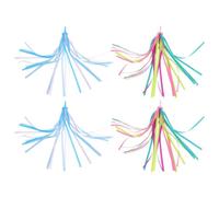 SOLUSTRE 2 Pares Serpentinas para Manillar de Bicicleta Infantil de Plástico Colores Brillantes para Decorar y Volar Viento, Accesorio Divertido para Triciclos y Bicicletas Color Aleatorio