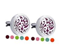 SOLUSTRE 2 Piezas Clip De Ventilación De Coche De Aromaterapia Aceite Esencial Para Coche Difusor De Difusor De Fragancia Para Aire Respiradero Auto Desactivadores Ambientador