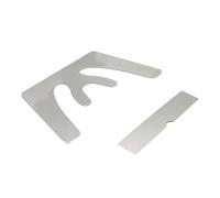 SOLUSTRE 2 Piezas de Placa de Mordida Oral de Acero Inoxidable Bordes Lisos para Comodidad del Usuario, Herramienta Bucal Profesional para Limpieza Dental