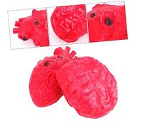 SOLUSTRE 2 Piezas Decoración del corazón protésico parte decorations realista horror de terror corazón de de halloween corazón de halloween emulsión rojo
