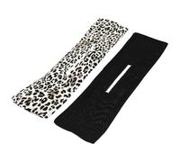 SOLUSTRE 2 piezas Fabric Headband Butterfly Knot Lazy Hair Bun Maker Tool Fashion Hair Ornament For Women Comfortable And Convenient And Leopard Colors