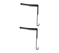 SOLUSTRE 2 piezas Gancho Ajustable para Puertas de Armario Colgador Metálico sin Taladro Gancho Pequeño para Colgar Espejos y Organizar Cocina u Oficina Color Negro