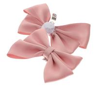 SOLUSTRE 2 piezas Hebillas de Zapatos con Lazo Rosa Clips Decorativos Removibles para Boda Accesorios para Tacones para Fiesta y Ocasión Especial