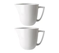 SOLUSTRE 2 Piezas Jarra de Leche de Cerámica de Color Claro Asa Cómoda y Pico Pequeño para Latte Art, Adecuado para Cafeterías y Aficionados al Café Varios estilos