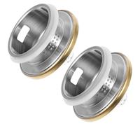 SOLUSTRE 2 Piezas Tapa de Jarra de Agua Fría de Acero Inoxidable Reemplazo Seguro y Práctico para Jarra de Vidrio con Sello Hermético y Filtro Integrado para Infusión sin Residuos Fácil