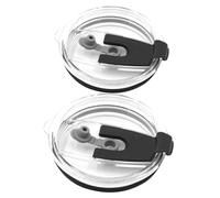 SOLUSTRE 2 Piezas Tapa Repuesto para Vaso Isotérmico Tapa Transparente con Pajita Sellado Hermético y Reutilizable para Tazas y Vasos de Agua