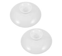 SOLUSTRE 2 Tapas de Cerámica de Color Blanco para Taza de Té, Resistentes al Calor y Fáciles de Limpiar, Accesorio Clásico para Teteras en Hoteles