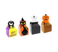 SOLUSTRE 20 Piezas Piso Espaciado Social Suministros Para La Fiesta Halloween Cajas Dulces Halloween Bolsa Golosinas Halloween Bebé Pequeño Favor Galleta Caja Creativa