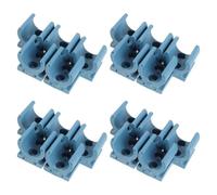 SOLUSTRE 20 Piezas Soporte para Asiento de Inodoro en Silla de Ruedas, Clips de Tubo de Pp Azul, Diámetro Interior 9mm y Exterior 5mm, Fijación Estable para Asiento de Inodoro y Uso