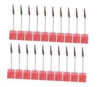 SOLUSTRE 20piezas Porta Tarjetas de Madera Pintado con Clip de Metal Soporte para Notas de Escritorio Organizador de Tarjetas para Fiestas Bodas y Hogar