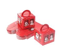 SOLUSTRE 24piezas Caja de Obsequio Navideña para Dulces Regalos de Fiestas Navideñas Diseño de Galleta de Oso Caja de Recuerdos para Fiestas Roja