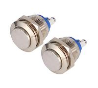 SOLUSTRE 2piezas Botón Pulsador De Metal Botón De Acero Inoxidable Resistente Al Agua Para Interruptores De Boton y Pulsador Interruptor Unidades