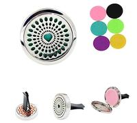 SOLUSTRE 2piezas Clip De Aromaterapia Para Coche Difusor De Perfume Con Forma De Corazón Ambientador Para Rejilla De Ventilación De Perfume Decorativo Incluye Almohadillas De Fieltro De