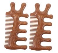 SOLUSTRE 2piezas Peine de Masaje de Madera Cabelludo Herramienta de Masaje para Meridianos para Meditación y Yoga Anticaspa Masajeador para Hombres y Mujeres